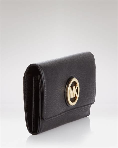 michael kors black shiny wallet